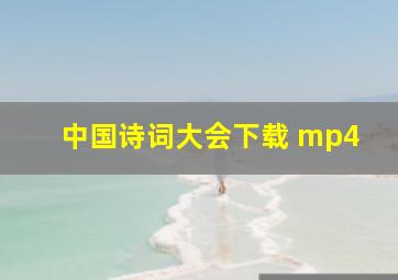 中国诗词大会下载 mp4